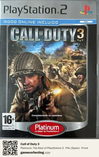 Call of Duty 3 PlayStation 2, Spain box front