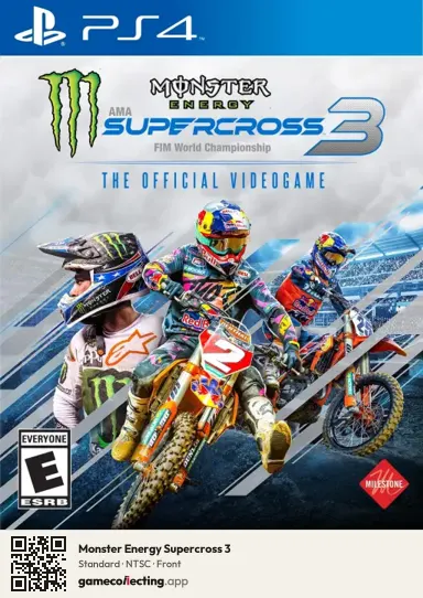 Monster Energy Supercross 3 PlayStation 4, NTSC box front