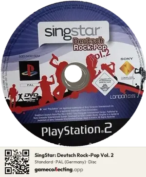 SingStar: Deutsch Rock-Pop Vol. 2 PlayStation 2, PAL disc