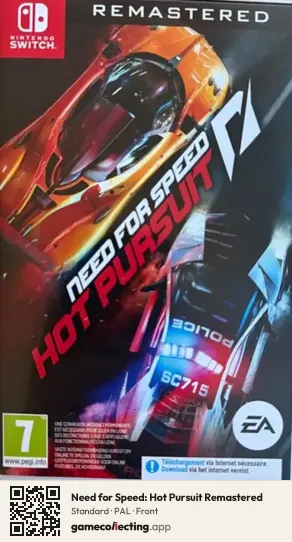 Need for Speed: Hot Pursuit Remastered Nintendo Switch, PAL box front