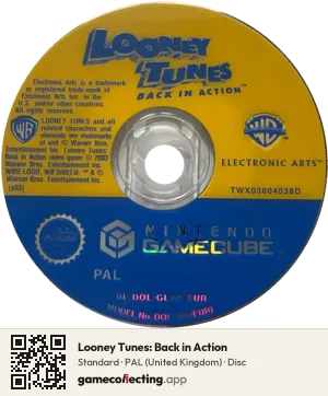 Looney Tunes: Back in Action Nintendo GameCube, PAL disc