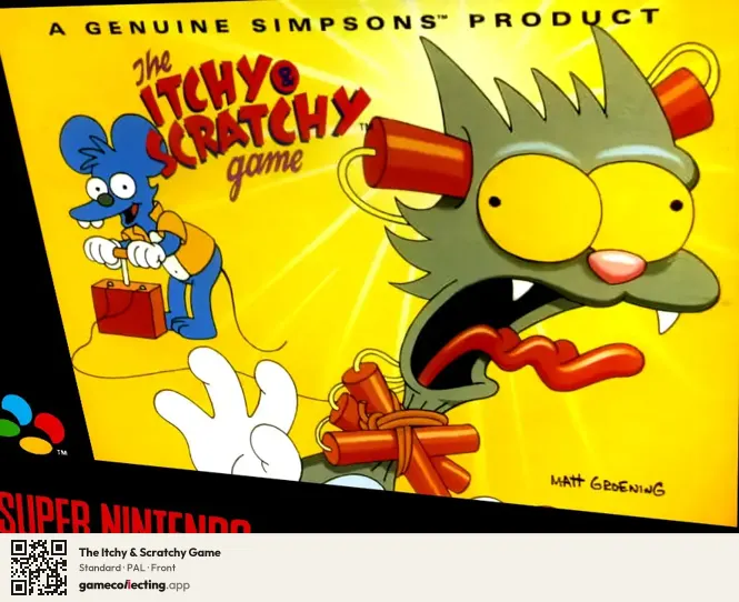 The Itchy & Scratchy Game Super Nintendo Entertainment System, PAL box front