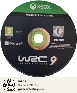 WRC 9 Xbox Series X, PAL disc