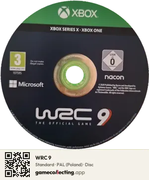WRC 9 Xbox Series X, PAL disc