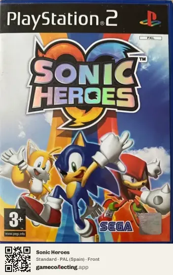 Sonic Heroes PlayStation 2, Spain box front