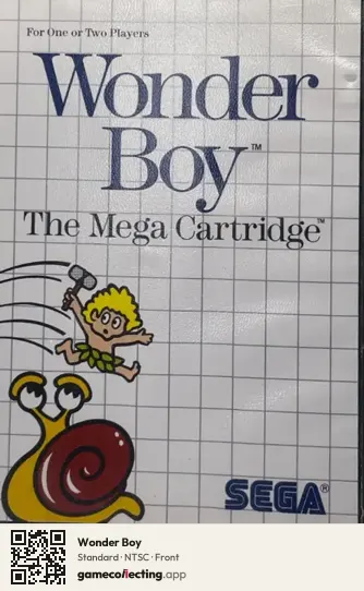 Wonder Boy Sega Master System, NTSC box front