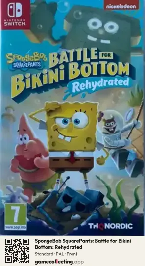 SpongeBob SquarePants: Battle for Bikini Bottom: Rehydrated Nintendo Switch, PAL box front