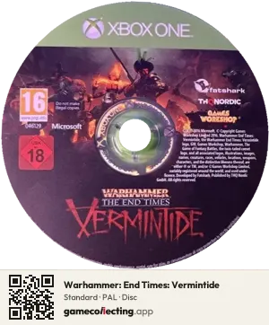 Warhammer: End Times: Vermintide Xbox One, PAL disc