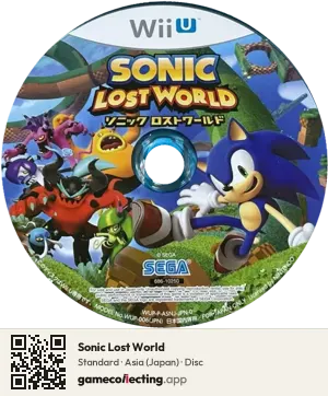 Sonic Lost World Nintendo Wii U, Asia disc