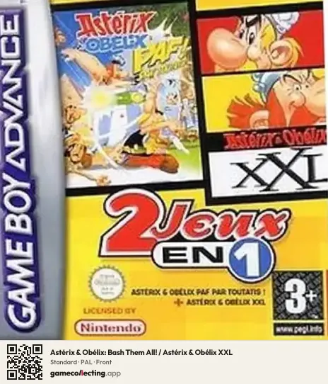 Astérix & Obélix: Bash Them All! / Astérix & Obélix XXL Game Boy Advance, PAL box front