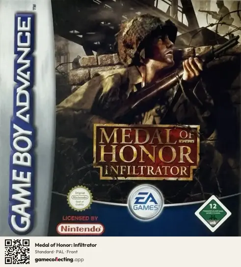 Medal of Honor: Infiltrator Game Boy Advance, PAL box front