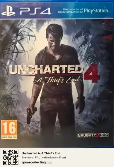 Uncharted 4: A Thief's End PlayStation 4, Netherlands box front