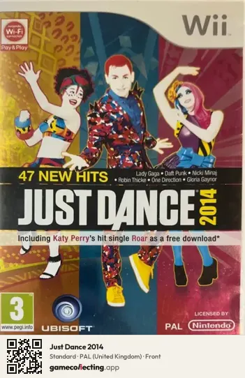 Just Dance 2014 Nintendo Wii, United Kingdom box front