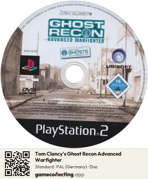 Tom Clancy's Ghost Recon Advanced Warfighter PlayStation 2, PAL disc