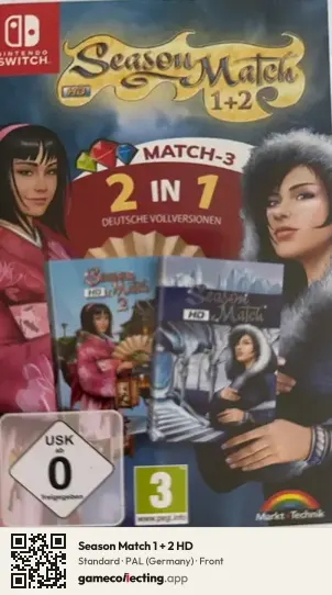 Season Match 1 + 2 HD Nintendo Switch, Germany box front