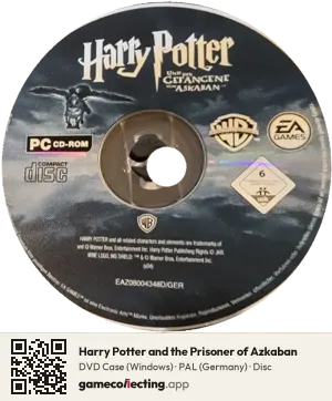 Harry Potter and the Prisoner of Azkaban Computer, PAL disc