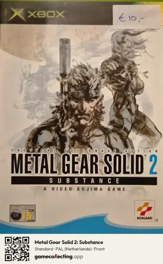 Metal Gear Solid 2: Substance Xbox, Netherlands box front