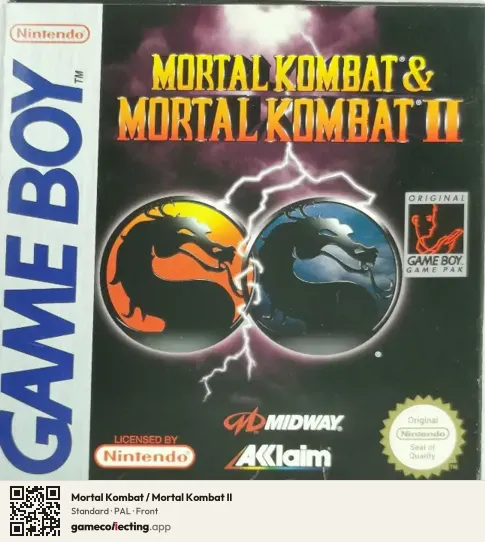 Mortal Kombat / Mortal Kombat II Game Boy, PAL box front