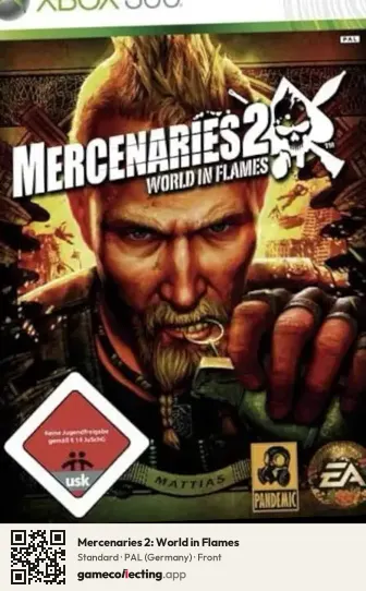 Mercenaries 2: World in Flames Xbox 360, Germany box front