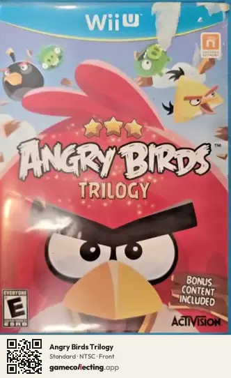 Angry Birds Trilogy Nintendo Wii U, NTSC box front