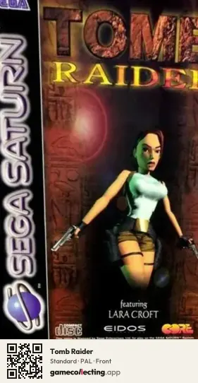 Tomb Raider Sega Saturn, PAL box front