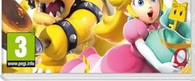 Super Mario Party Jamboree, the PEGI square on its front
