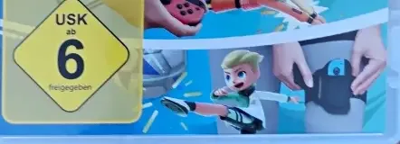 Nintendo Switch Sports, the USK square on its front