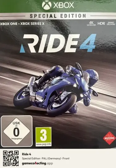 Ride 4 Xbox One, Germany box front