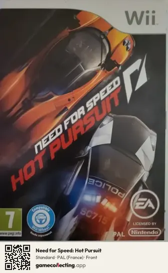 Need for Speed: Hot Pursuit Nintendo Wii, France box front