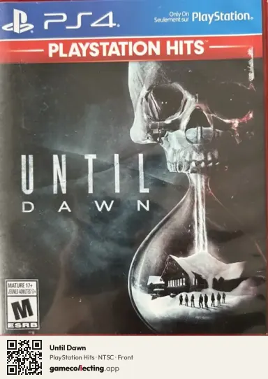 Until Dawn PlayStation 4, NTSC box front