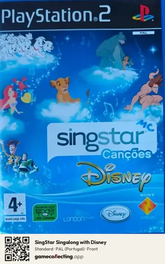 SingStar Singalong with Disney PlayStation 2, Portugal box front