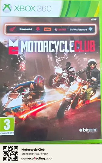 Motorcycle Club Xbox 360, PAL box front