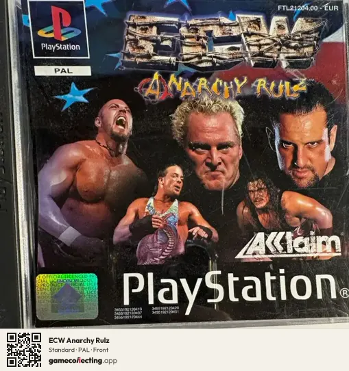 ECW Anarchy Rulz PlayStation, PAL box front