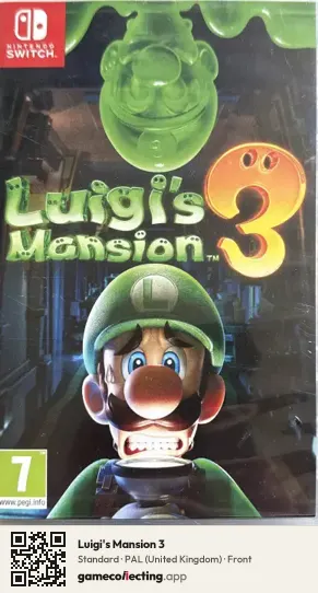 Luigi's Mansion 3 Nintendo Switch, United Kingdom box front