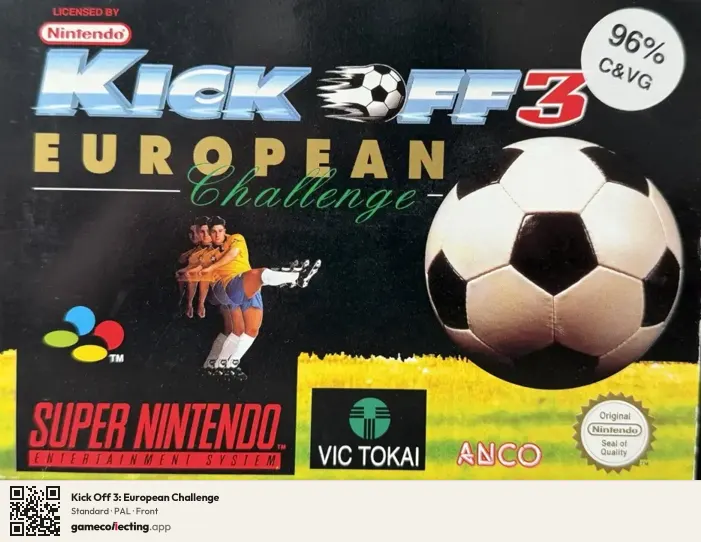 Kick Off 3: European Challenge Super Nintendo Entertainment System, PAL box front