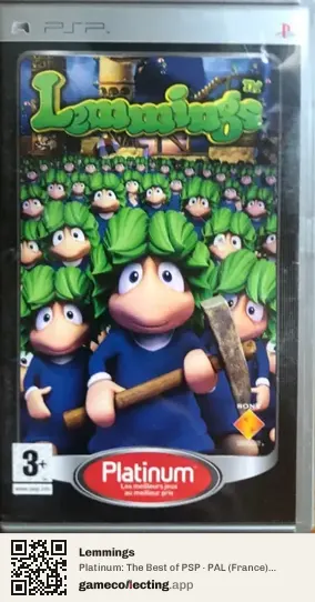 Lemmings PlayStation Portable, France box front