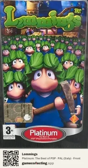 Lemmings PlayStation Portable, Italy box front
