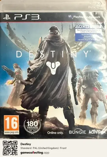 Destiny PlayStation 3, United Kingdom box front
