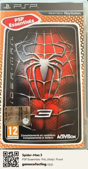 Spider-Man 3 PlayStation Portable, Italy box front