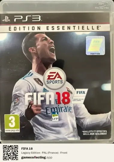 FIFA 18 PlayStation 3, France box front