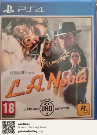 L.A. Noire PlayStation 4, Italy box front