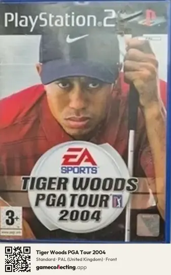 Tiger Woods PGA Tour 2004 PlayStation 2, United Kingdom box front