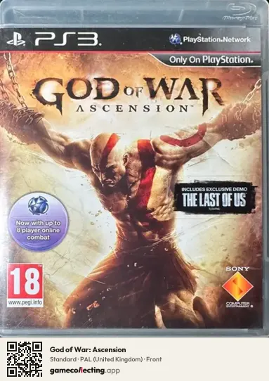 God of War: Ascension PlayStation 3, United Kingdom box front