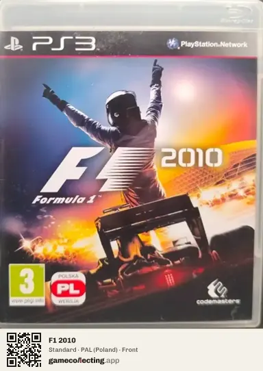 F1 2010 PlayStation 3, Poland box front