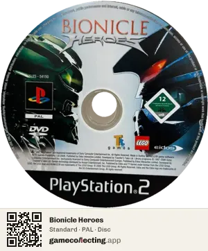 Bionicle Heroes PlayStation 2, PAL disc