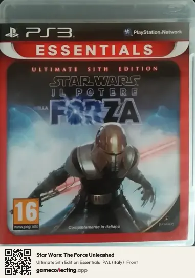 Star Wars: The Force Unleashed PlayStation 3, Italy box front