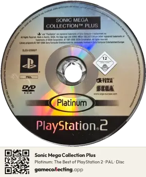 Sonic Mega Collection Plus PlayStation 2, PAL disc