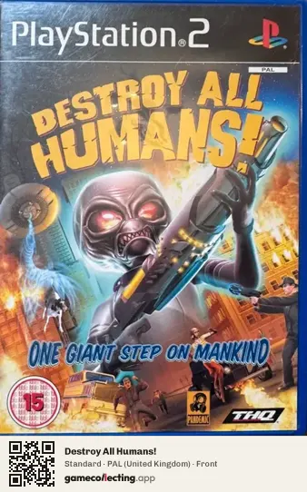 Destroy All Humans! PlayStation 2, United Kingdom box front