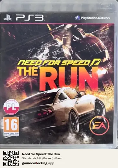 Need for Speed: The Run PlayStation 3, Poland box front