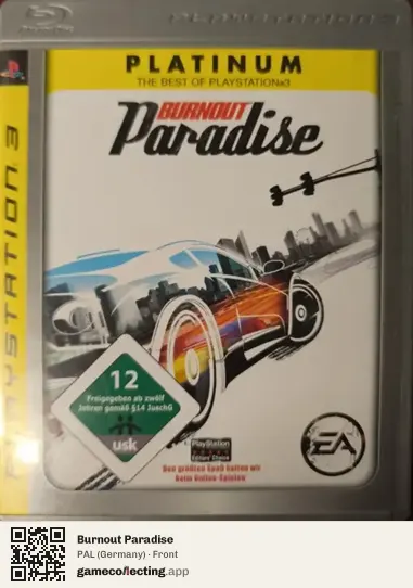 Burnout Paradise PlayStation 3, Germany box front